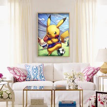Load image into Gallery viewer, Pikachu And Football 30*40CM(Canvas)-Full Round Drill Diamond Painting