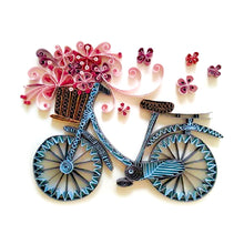 Load image into Gallery viewer, Quilted Paper Stripes Tool Set Bike Flower DIY Quilling Paper Painting Kit
