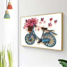 Load image into Gallery viewer, Quilted Paper Stripes Tool Set Bike Flower DIY Quilling Paper Painting Kit