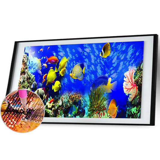 Color Deep Sea Creature 100*40CM(Canvas) Full Round Drill Diamond Painting