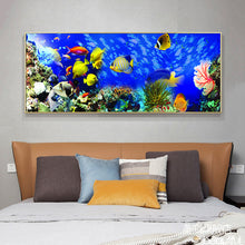 Load image into Gallery viewer, Color Deep Sea Creature 100*40CM(Canvas) Full Round Drill Diamond Painting