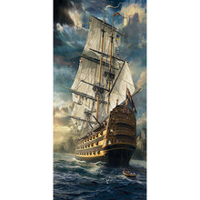 Load image into Gallery viewer, Sea Sailboat 40*80CM(Canvas) Full Round Drill Diamond Painting