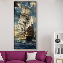 Load image into Gallery viewer, Sea Sailboat 40*80CM(Canvas) Full Round Drill Diamond Painting