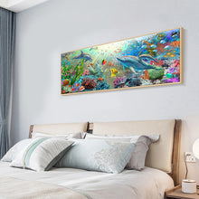 Load image into Gallery viewer, Ocean Dolphin 90*30CM(Canvas) Full Round Drill Diamond Painting