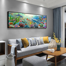 Load image into Gallery viewer, Ocean Dolphin 90*30CM(Canvas) Full Round Drill Diamond Painting