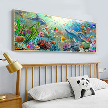 Load image into Gallery viewer, Ocean Dolphin 90*30CM(Canvas) Full Round Drill Diamond Painting
