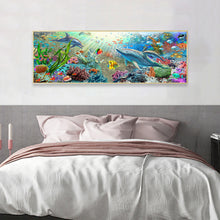 Load image into Gallery viewer, Ocean Dolphin 90*30CM(Canvas) Full Round Drill Diamond Painting