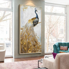 Load image into Gallery viewer, Noble Peafowl 45*85CM(Canvas) Full Round Drill Diamond Painting