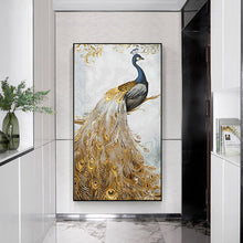 Load image into Gallery viewer, Noble Peafowl 45*85CM(Canvas) Full Round Drill Diamond Painting