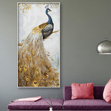 Load image into Gallery viewer, Noble Peafowl 45*85CM(Canvas) Full Round Drill Diamond Painting