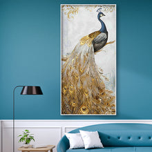Load image into Gallery viewer, Noble Peafowl 45*85CM(Canvas) Full Round Drill Diamond Painting