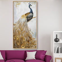 Load image into Gallery viewer, Noble Peafowl 45*85CM(Canvas) Full Round Drill Diamond Painting