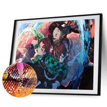 Load image into Gallery viewer, Demon Slayer Anime Cartoon 40*30cm(canvas) full round drill diamond painting