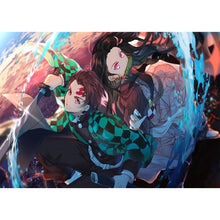 Load image into Gallery viewer, Demon Slayer Anime Cartoon 40*30cm(canvas) full round drill diamond painting