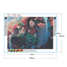 Load image into Gallery viewer, Demon Slayer Anime Cartoon 40*30cm(canvas) full round drill diamond painting