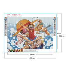 Load image into Gallery viewer, One Piece Anime Cartoon 40*30cm(canvas) full round drill diamond painting