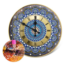 Load image into Gallery viewer, Diamond Antique Clock Partial Special Drill Metal Art Picture of Rhinestone