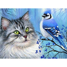 Load image into Gallery viewer, Cat Bird Animal 40*30CM(Canvas) Full Round Drill Diamond Painting