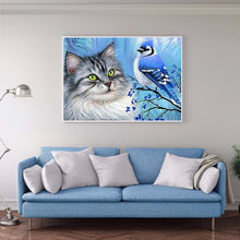 Load image into Gallery viewer, Cat Bird Animal 40*30CM(Canvas) Full Round Drill Diamond Painting
