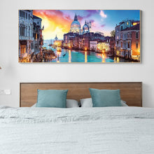 Load image into Gallery viewer, Evening In Venice Landscape 80*30CM(Canvas) Full Round Drill Diamond Painting