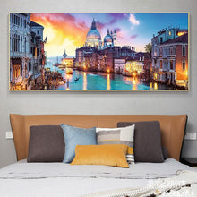 Load image into Gallery viewer, Evening In Venice Landscape 80*30CM(Canvas) Full Round Drill Diamond Painting