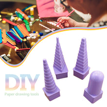 Load image into Gallery viewer, 4pcs DIY Crimping Paper Craft Paper Quilling Tool Tower Winding Plate Kit