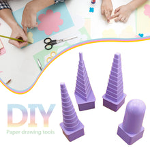 Load image into Gallery viewer, 4pcs DIY Crimping Paper Craft Paper Quilling Tool Tower Winding Plate Kit