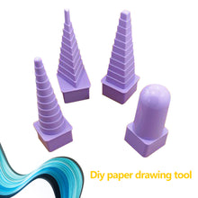 Load image into Gallery viewer, 4pcs DIY Crimping Paper Craft Paper Quilling Tool Tower Winding Plate Kit