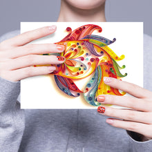 Load image into Gallery viewer, Koi Fish 5mm Quilted Paper Stripes Tool Set DIY Quilling Paper Painting Kit