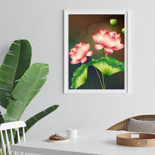 Load image into Gallery viewer, Pink Lotus 30*40CM(Canvas) Full Round Drill Diamond Painting
