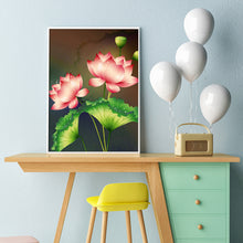 Load image into Gallery viewer, Pink Lotus 30*40CM(Canvas) Full Round Drill Diamond Painting