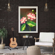 Load image into Gallery viewer, Pink Lotus 30*40CM(Canvas) Full Round Drill Diamond Painting
