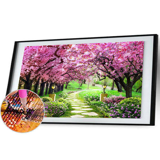 Cherry Blossom 85*45CM(Canvas) Full Round Drill Diamond Painting