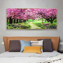 Load image into Gallery viewer, Cherry Blossom 85*45CM(Canvas) Full Round Drill Diamond Painting