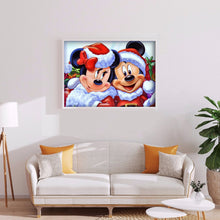Load image into Gallery viewer, Two Xmas Cartoon Mice 40*30cm(canvas) full round drill diamond painting