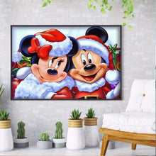 Load image into Gallery viewer, Two Xmas Cartoon Mice 40*30cm(canvas) full round drill diamond painting