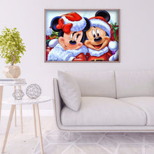 Load image into Gallery viewer, Two Xmas Cartoon Mice 40*30cm(canvas) full round drill diamond painting