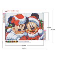 Load image into Gallery viewer, Two Xmas Cartoon Mice 40*30cm(canvas) full round drill diamond painting