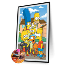 Load image into Gallery viewer, Cartoon Family 30*40cm(canvas) full round drill diamond painting
