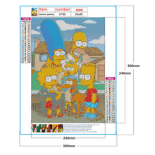 Load image into Gallery viewer, Cartoon Family 30*40cm(canvas) full round drill diamond painting