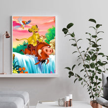 Load image into Gallery viewer, Lion King 30*40CM(canvas) full round drill diamond painting