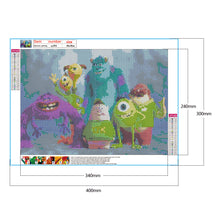 Load image into Gallery viewer, Monster Group 40*30cm(canvas) full round drill diamond painting