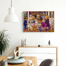 Load image into Gallery viewer, Cat Dog Family 40*30cm(canvas) full round drill diamond painting
