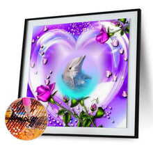 Load image into Gallery viewer, Love Dolphin 30*30cm(canvas) full round drill diamond painting