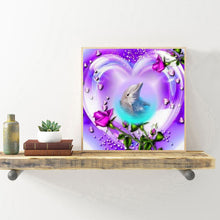 Load image into Gallery viewer, Love Dolphin 30*30cm(canvas) full round drill diamond painting