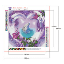 Load image into Gallery viewer, Love Dolphin 30*30cm(canvas) full round drill diamond painting