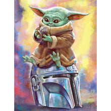 Load image into Gallery viewer, 5D DIY Full Drill Yoda Cartoon Diamond Painting Rhinestone Kit Home Crafts