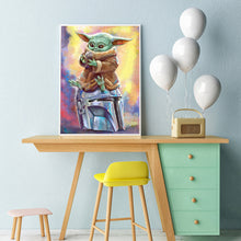 Load image into Gallery viewer, 5D DIY Full Drill Yoda Cartoon Diamond Painting Rhinestone Kit Home Crafts