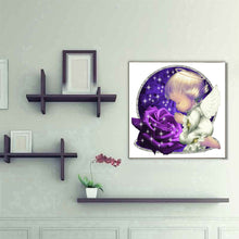 Load image into Gallery viewer, Rose Angel Full Drill Resin Diamond Painting Kit for DIY Mosaic Drawing