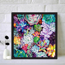Load image into Gallery viewer, Succulent Plant 30*30cm (canvas) full round drill diamond painting